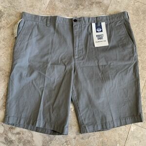 Dockers Gray 100% Cotton Classic Fit Chino Shorts Mens Sz 42 NWT‎